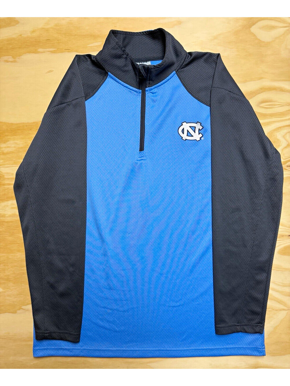 Knights Apparel North Carolina Tar Heels 1/4 Zip Pullover Blue Black Size L